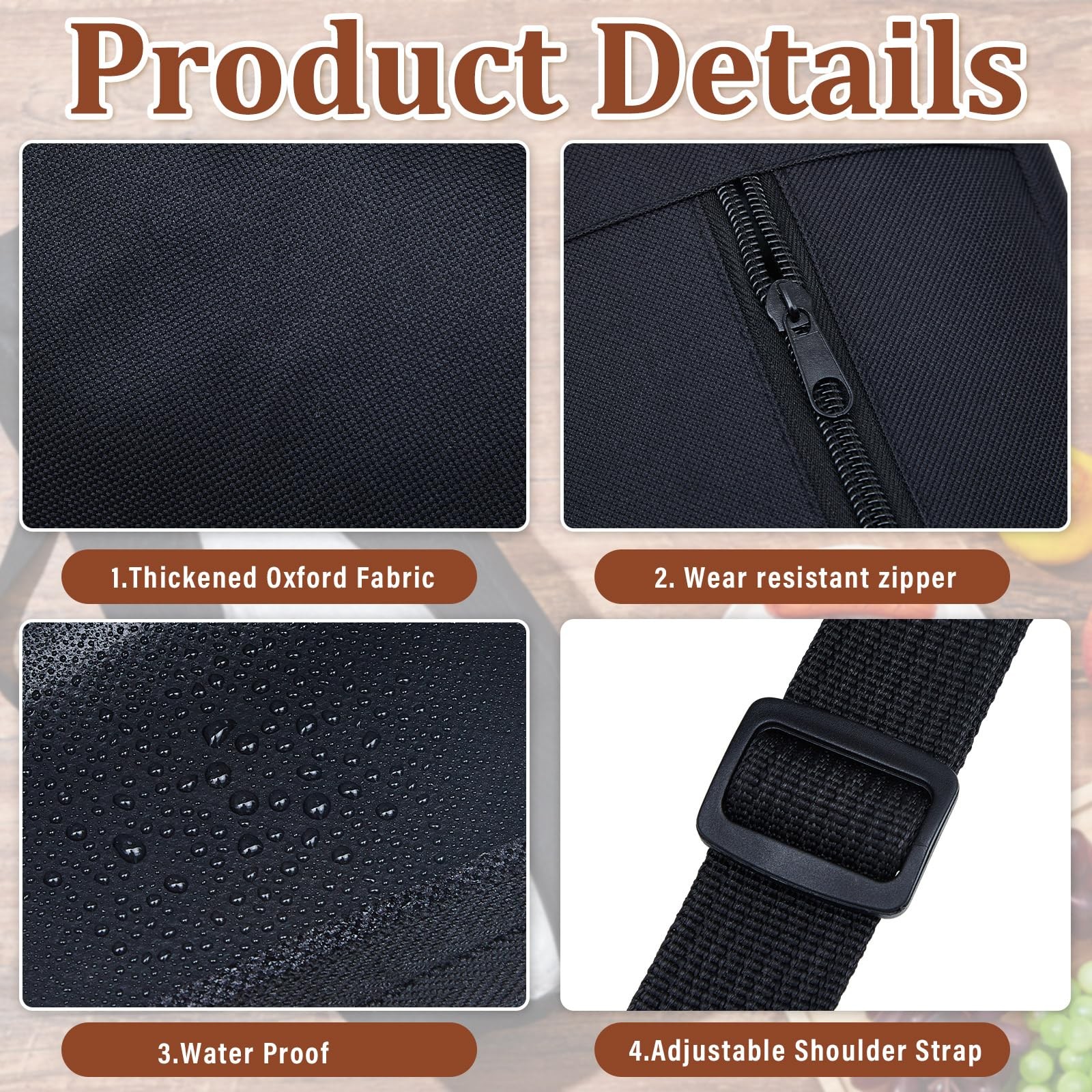 Amylove 1 Pc Grill Tool Storage Bags BBQ Utensil Grilling Oxford Cloth...