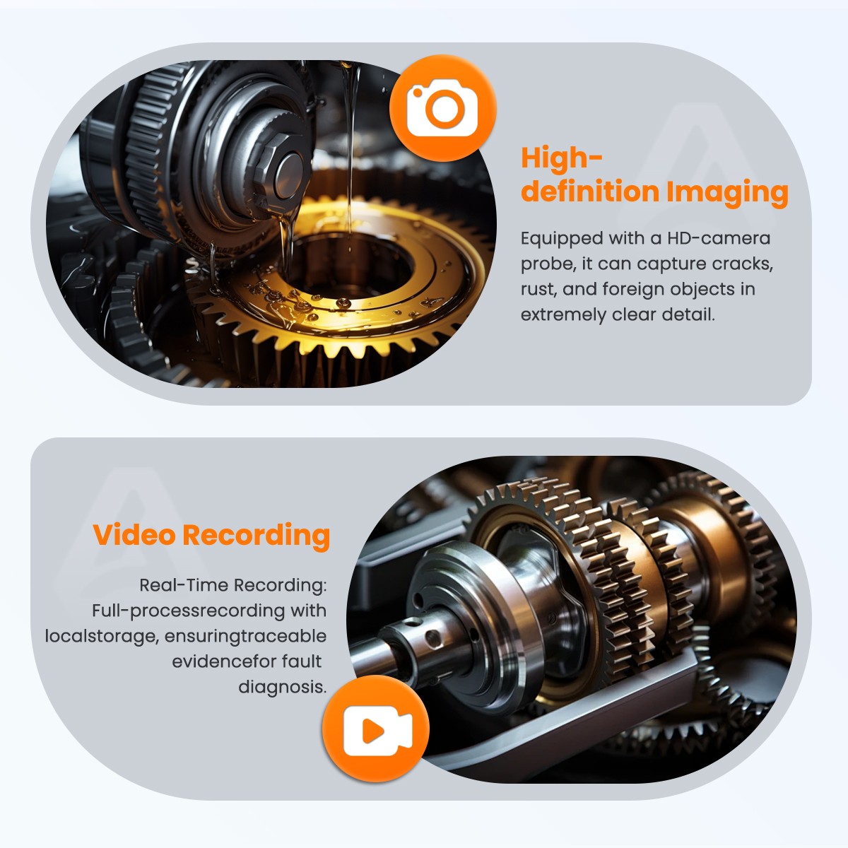 ANCEL AN303 3.9MM 2-way 210° Camera Articulating Borescope Industrial Endoscope