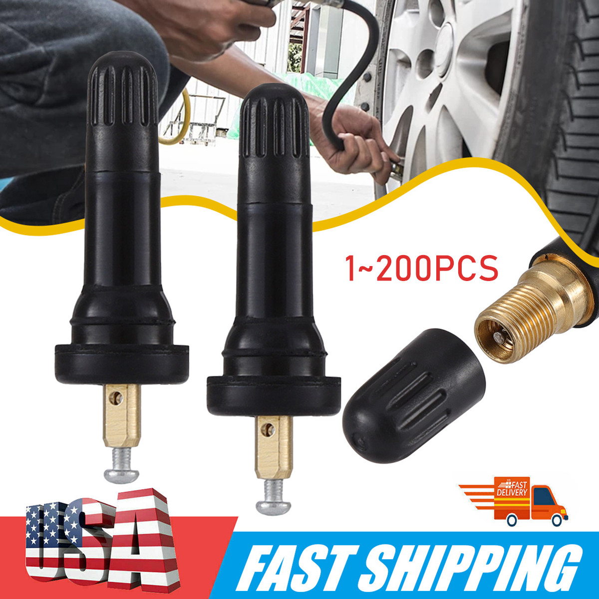 1~200PCS Tire Pressure Sensor Valve Stem Service Kit For 17-20008 20018 15263240