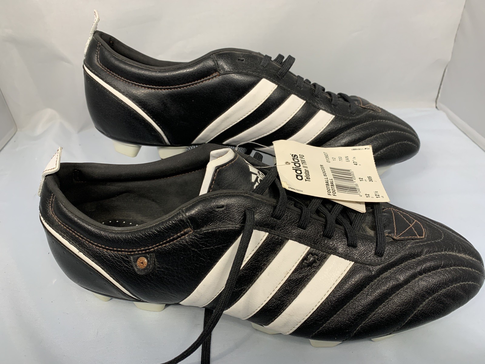 Adidas AdiPure Telstar II FG US 12.5 Black boots Cleats mens Football/Soccer