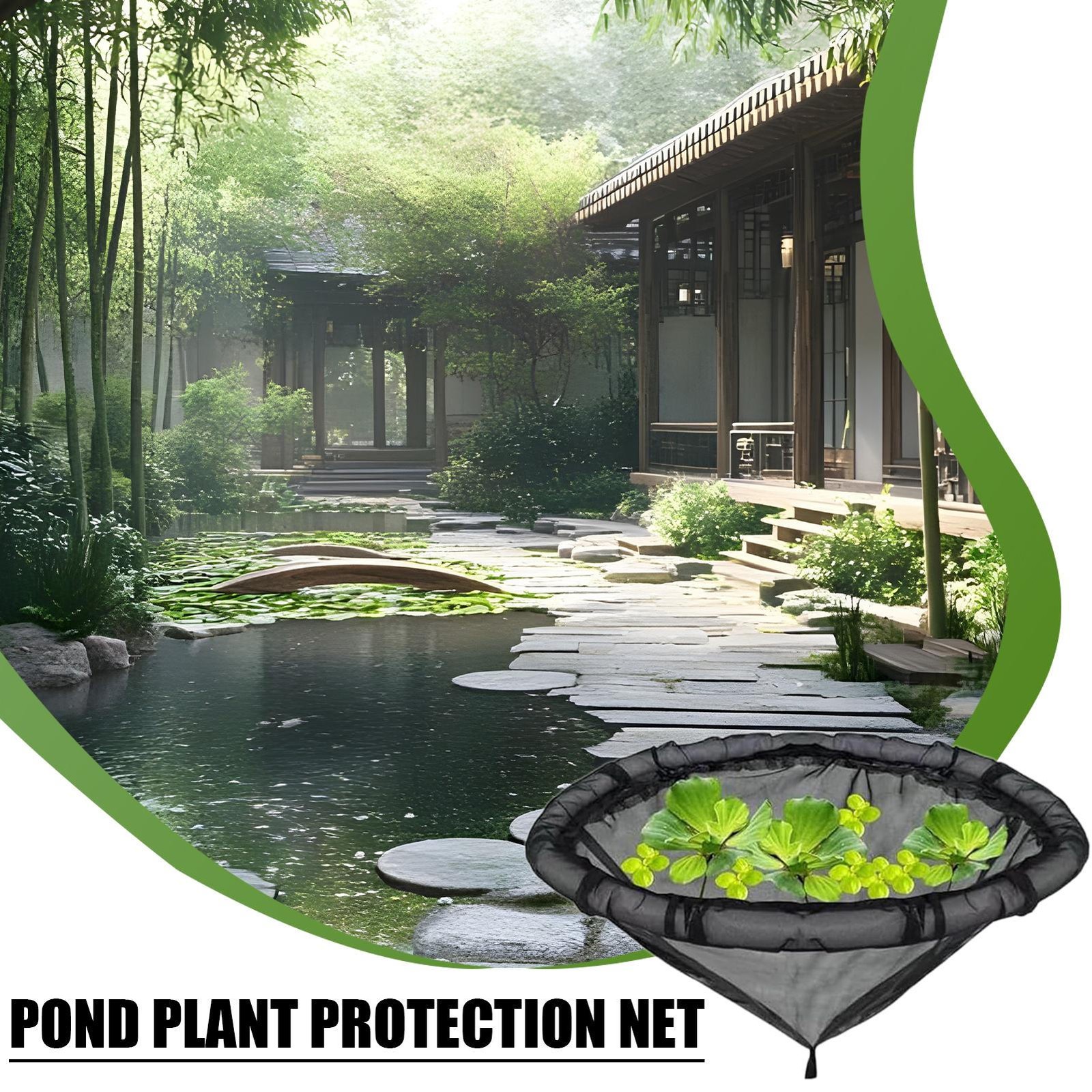 Floating Island Planter for Ponds, 17.7" Round Floating Flora Fish Barrier
