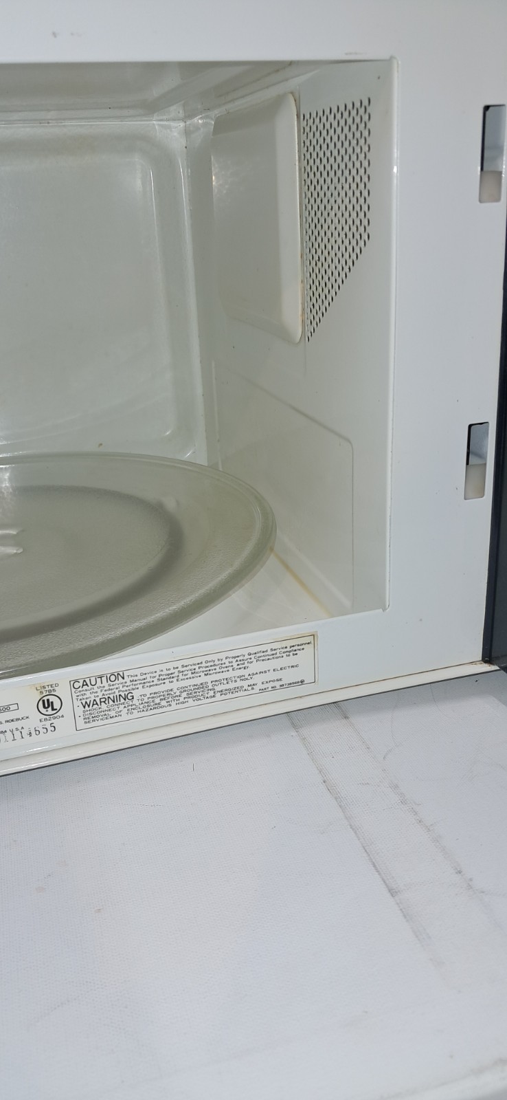 Vintage Kenmore 650W Microwave Retro Wood Grain Solid State Countertop