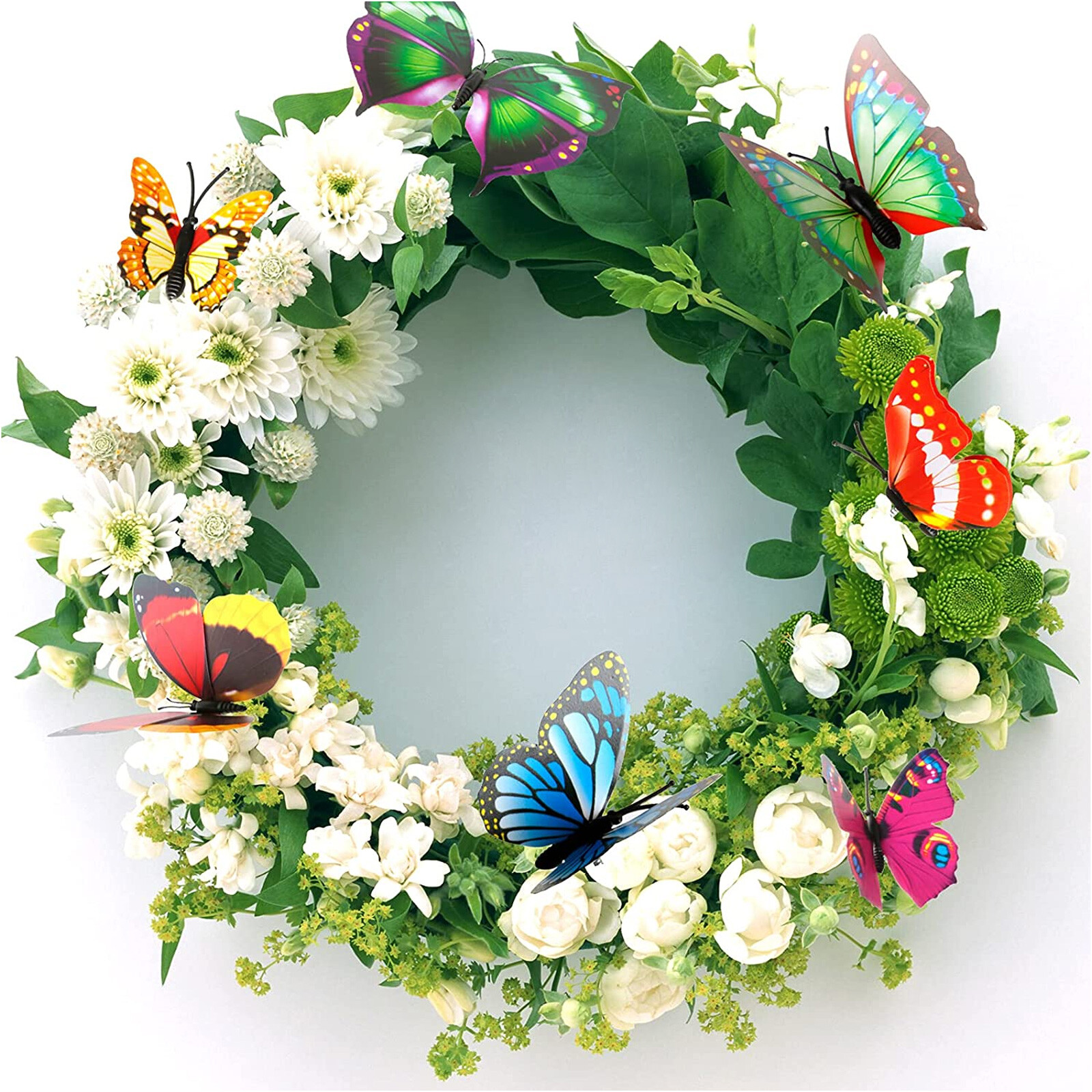 50Pcs Butterfly Stakes Outdoor Yard Planter Flower Pot Bed Garden Decor Yard Art