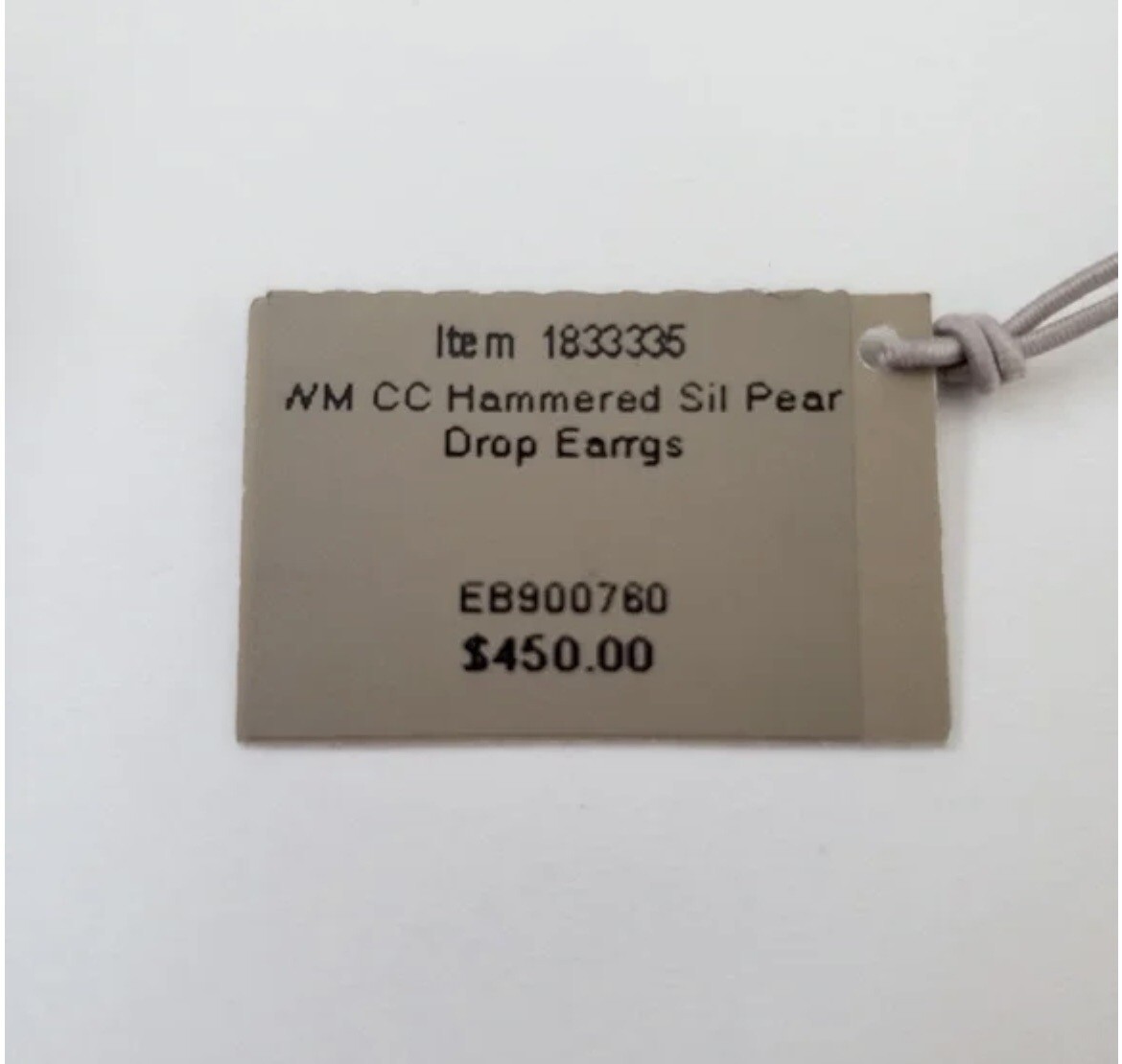 John Hardy Classic Chain Sterling Silver Hammered Pear Drop Earrings