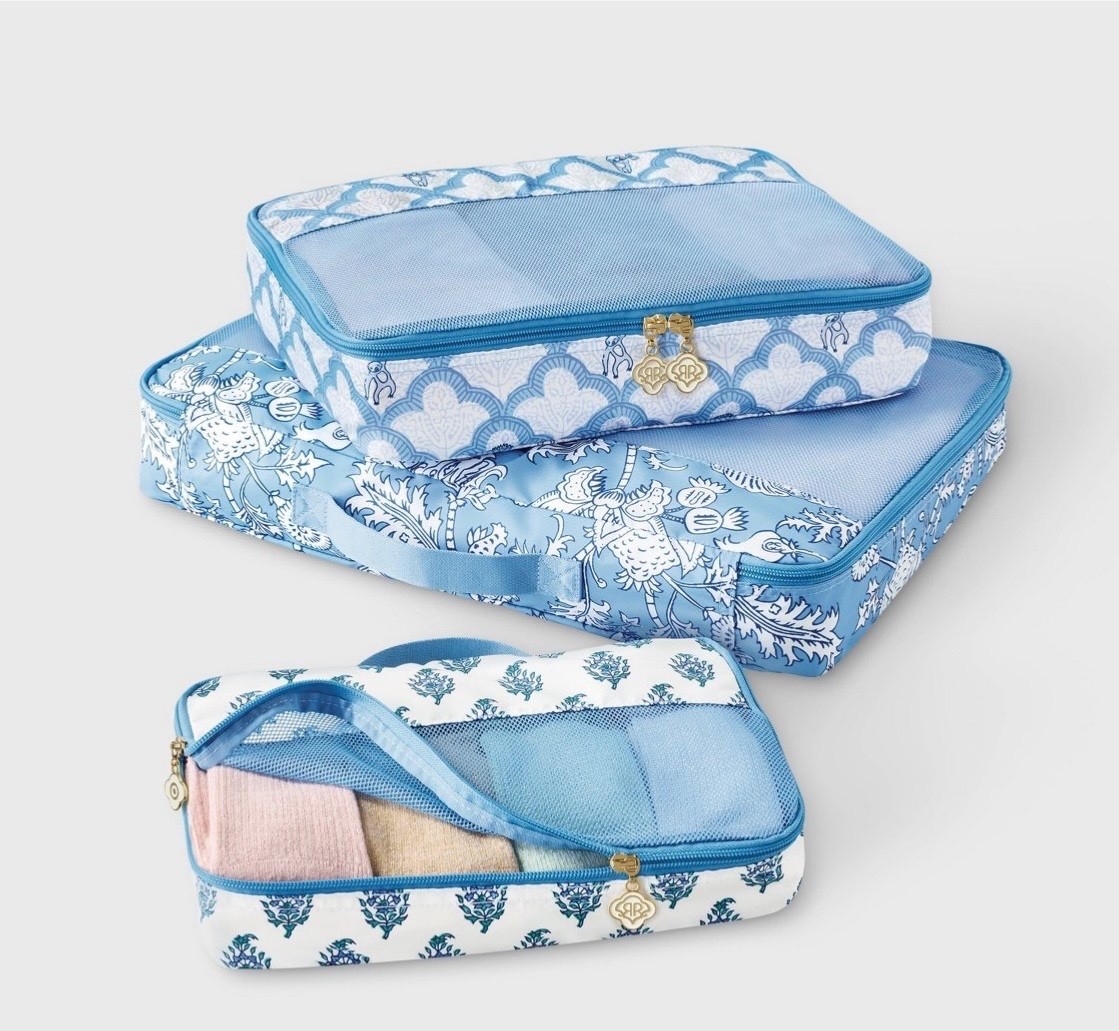 Roller Rabbit x Target 3pc Blue Packing Cube Set