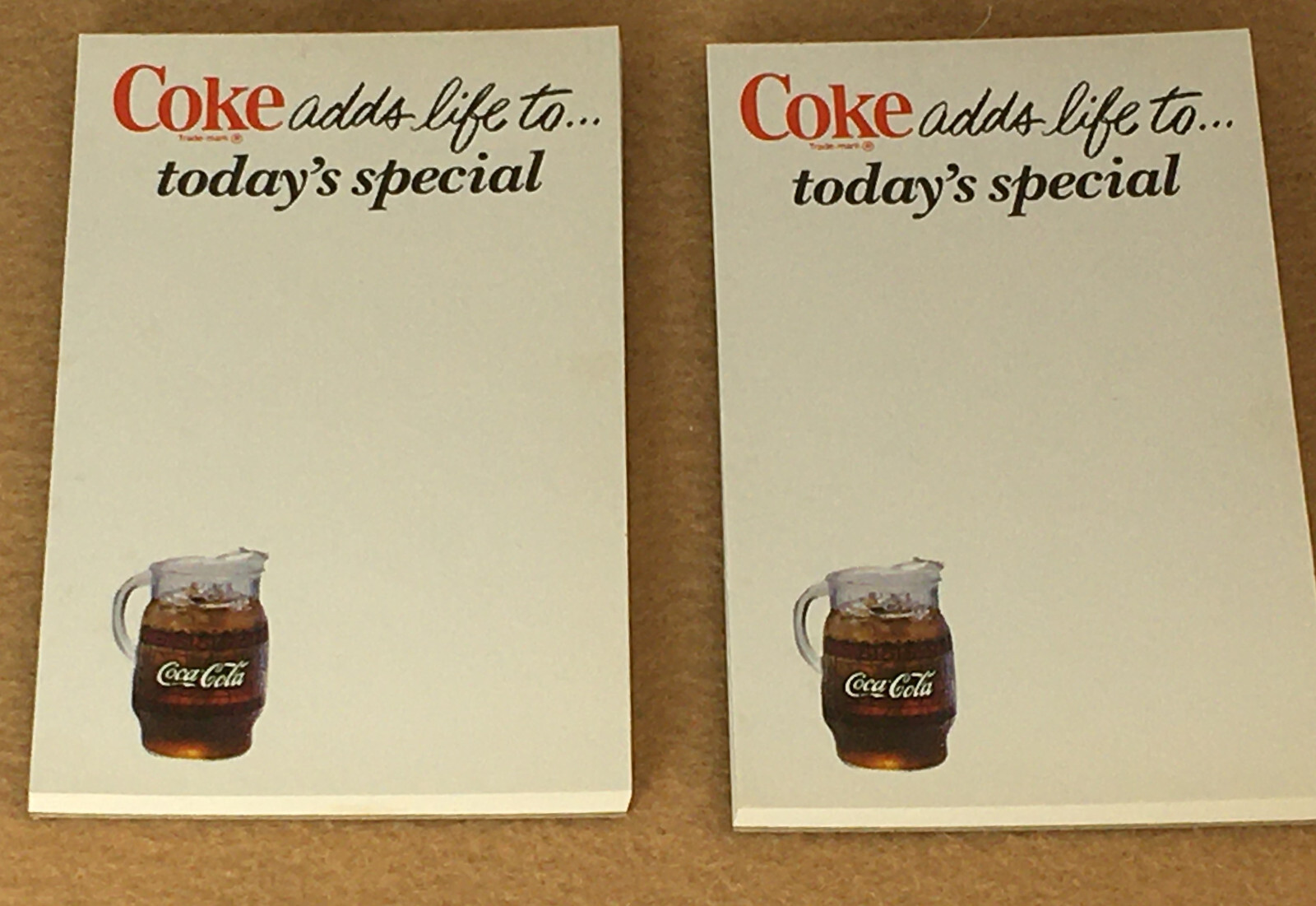 LOT OF FIVE (5) ORIGINAL VINTAGE SMALL PAPER PADS 50 SHEETS EACH 4" x 2 1/2"