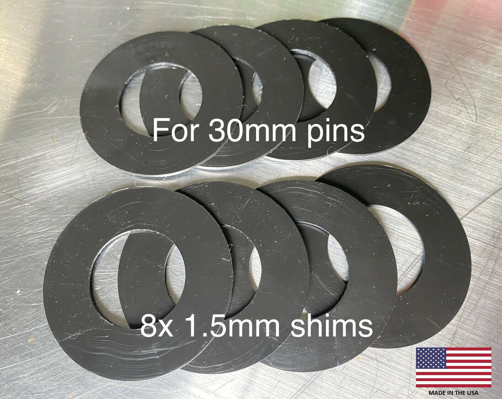Bucket Pin Shim Kit 30mm for Excavator And Skid Steer. Cat Kubota Deere Komatsu