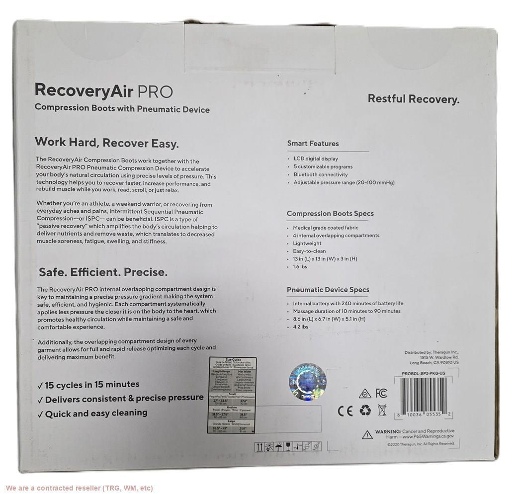 Therabody RecoveryAir PRO - Small - BRAND NEW, SEALED!