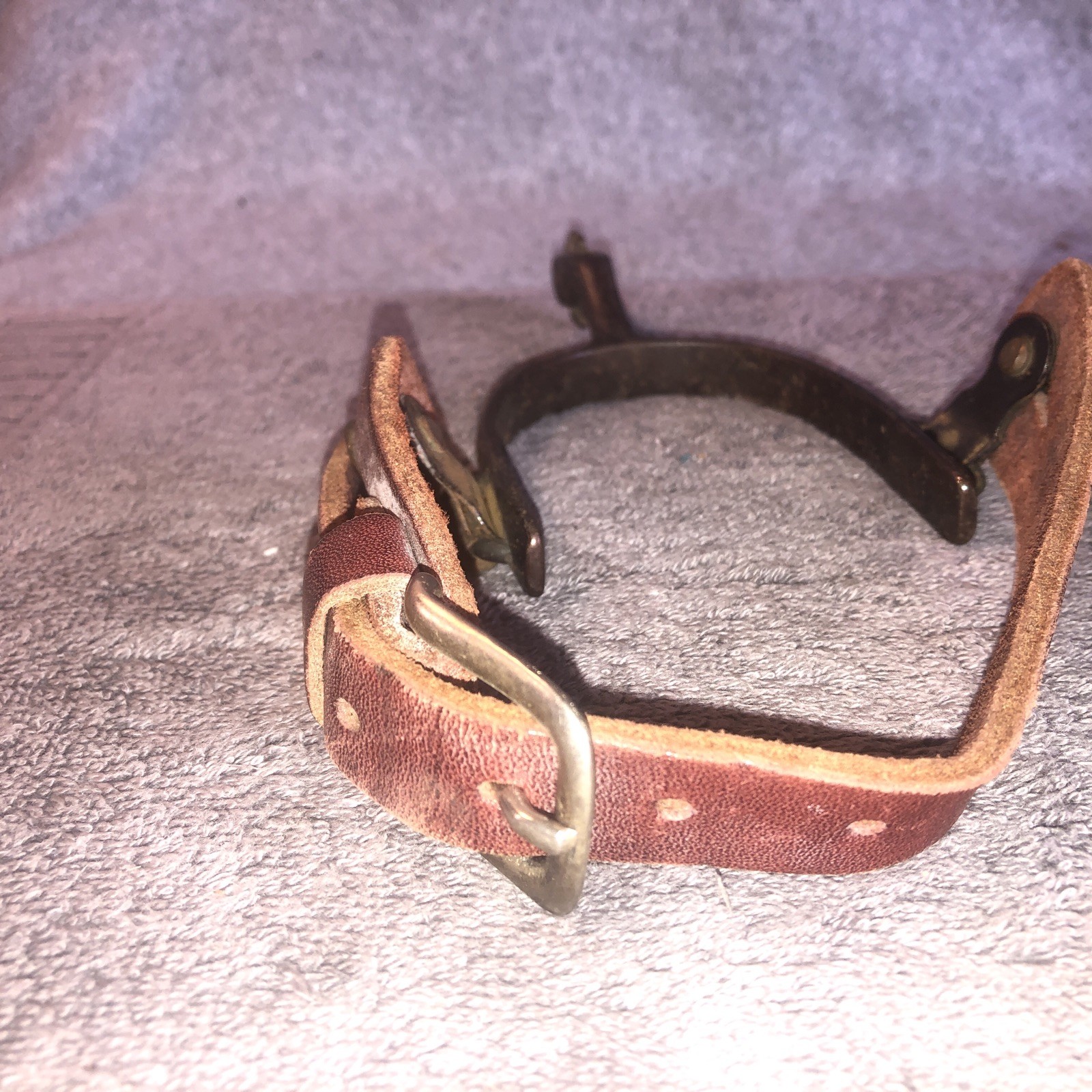 Vintage Antique Spurs w/ Leather Straps Cowboy Western Rodeo
