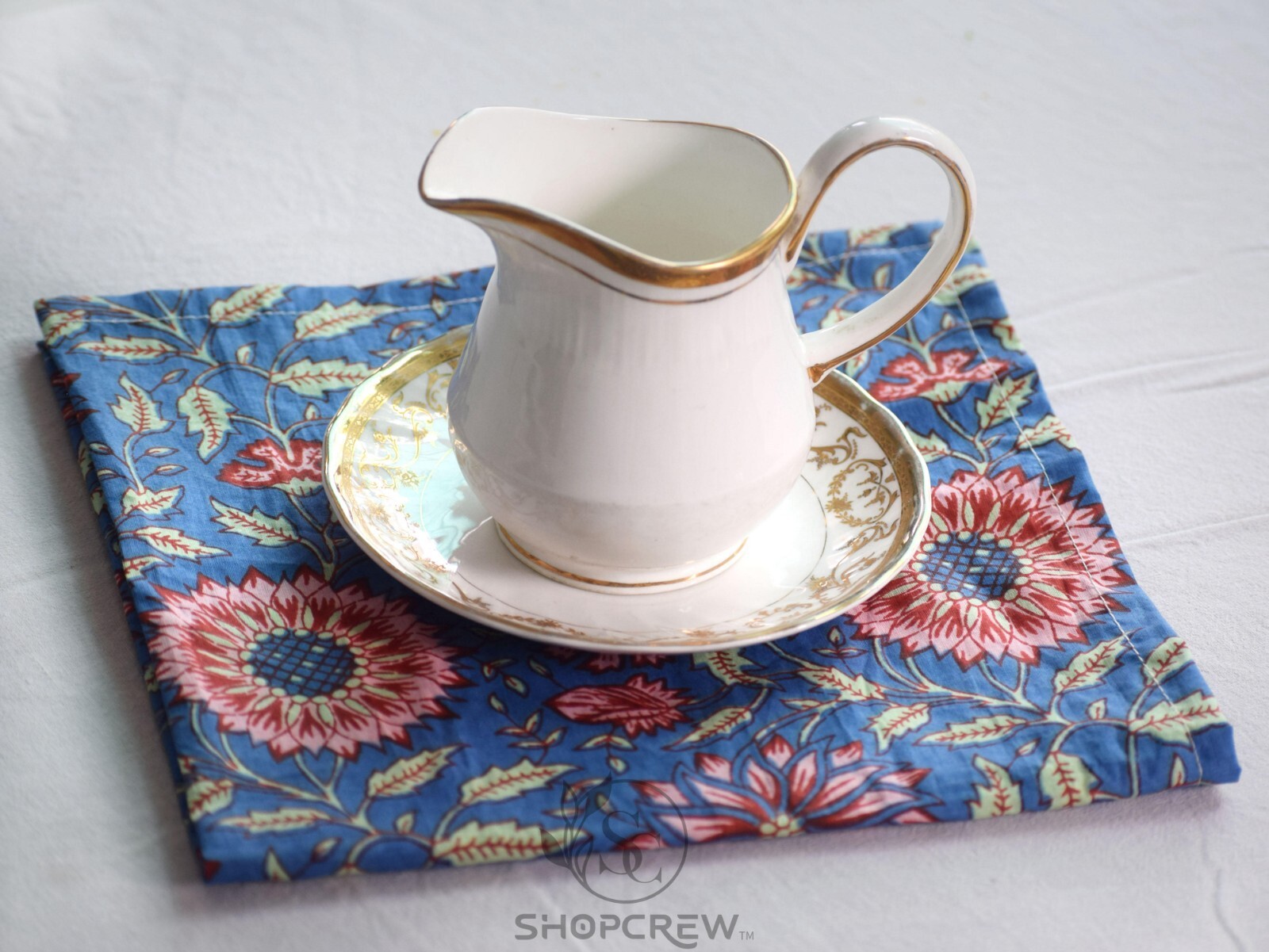 Assorted Hand Block Floral Printed Napkins 100 % Cotton Dinner Cloth Napkins