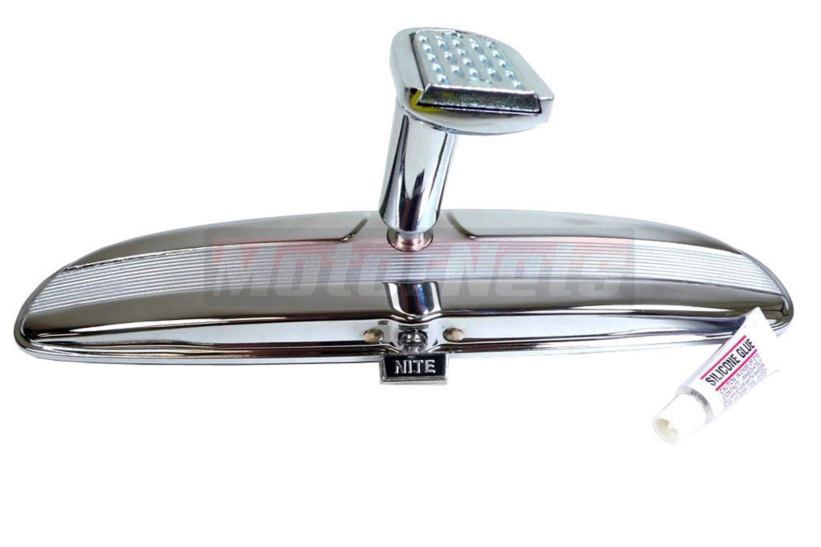 Chrome interior Rear view Mirror Day/night CHEVY HOT ROD Street Windshield mount