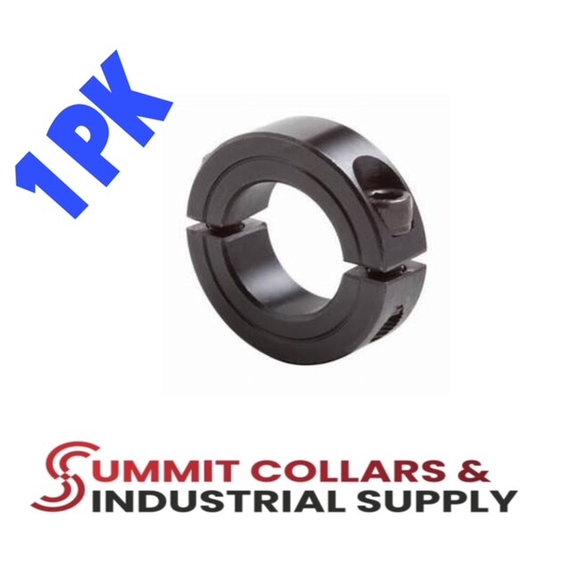 3/16” to 3-1/2” ID Double Split Shaft Collar BLACK OXIDE