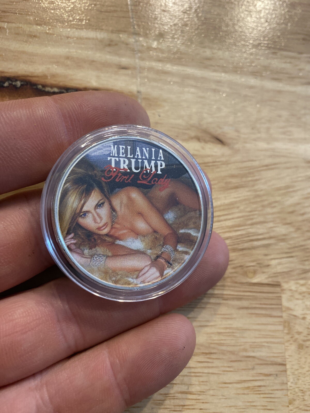 Melania Trump Coin NSFW MAGA Novelty Anti Biden Clinton Obama Collector NUDE