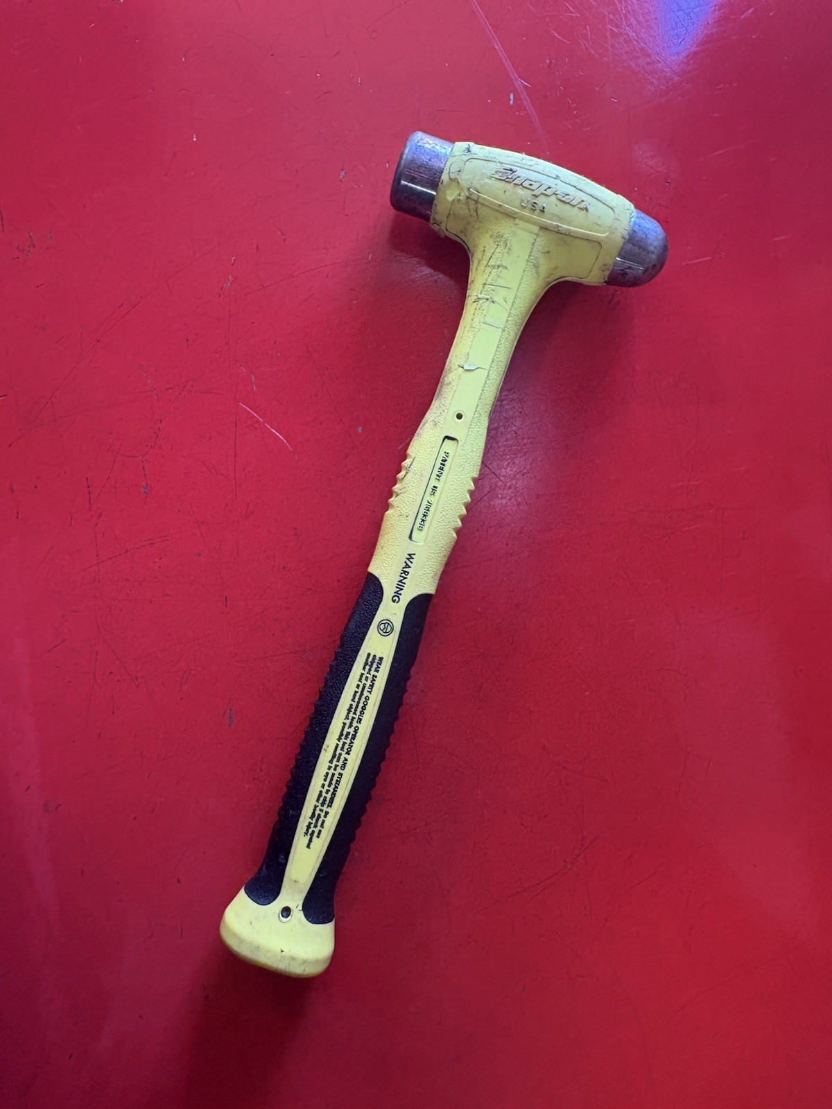 SNAP ON DEAD BLOW HAMMER HBBD16 HIVIZ Yellow