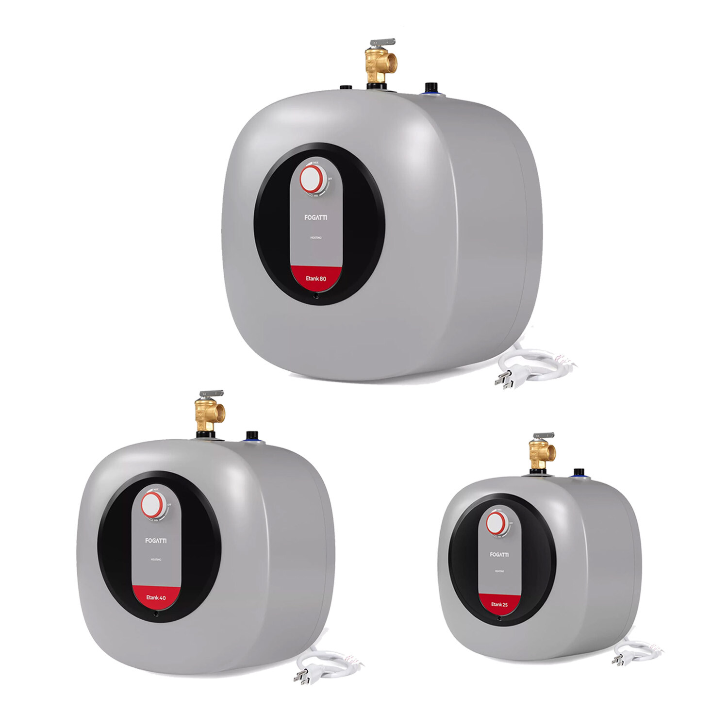 【99% NEW】FOGATTI 2.5/4/8 Gallon Electric Mini Tank Hot Water Heater 1440W Boiler