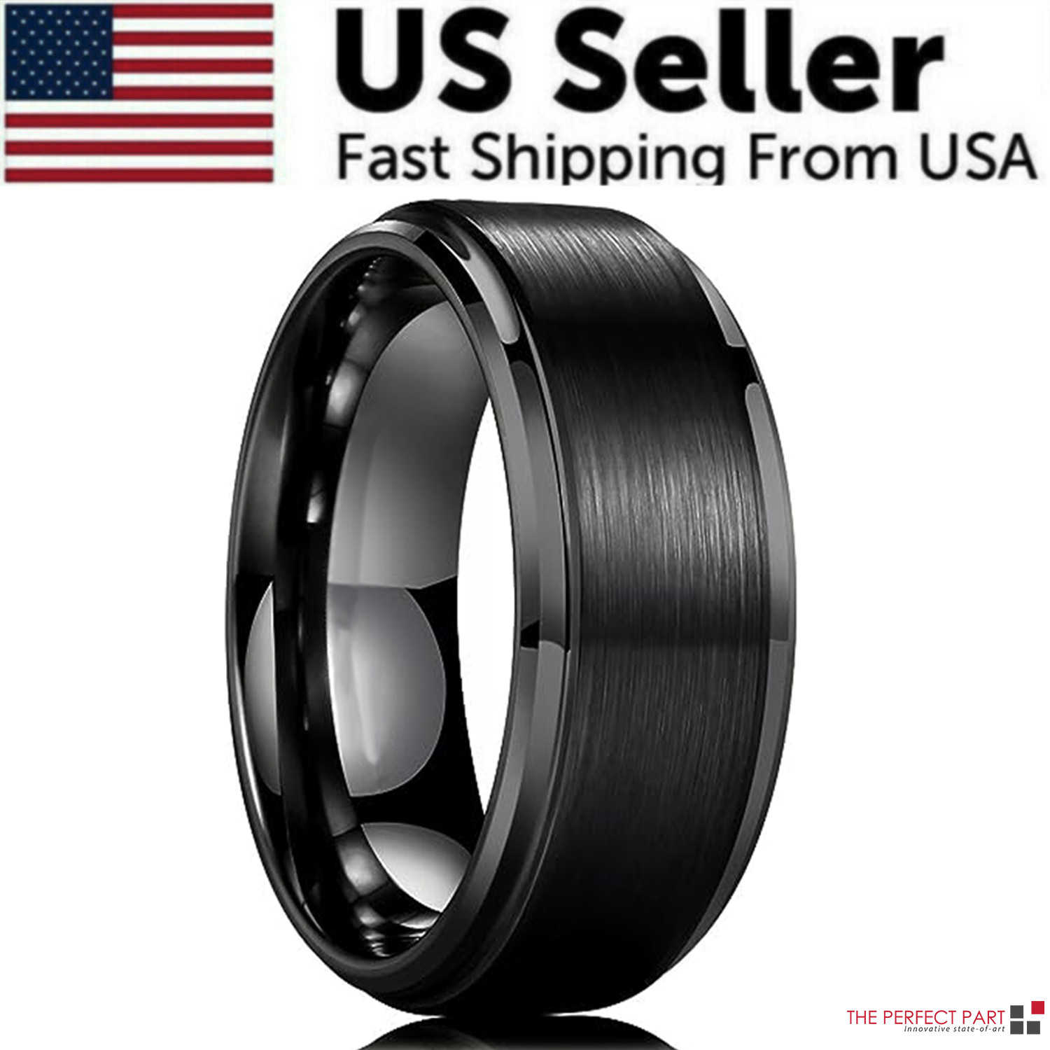 Tungsten Carbide Wedding Band Ring Brushed Silver Mens Jewelry Size 5-17 + Half
