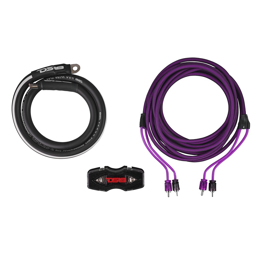DS18 AKIT0.PU 0-GA Amplifier Installation Wiring Kit - Purple