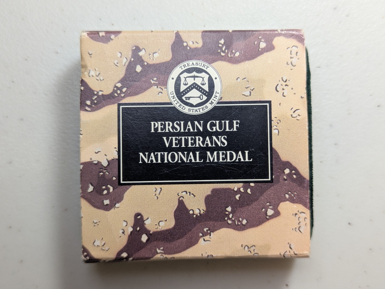 1993 Persian Gulf Veterans National Medal US Mint Sleeve & Box Missing COA