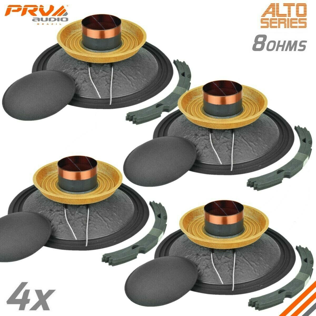 4x PRV Audio RK10W650A Reconing Kit DIY Speakers Repair Recone for 10W650A