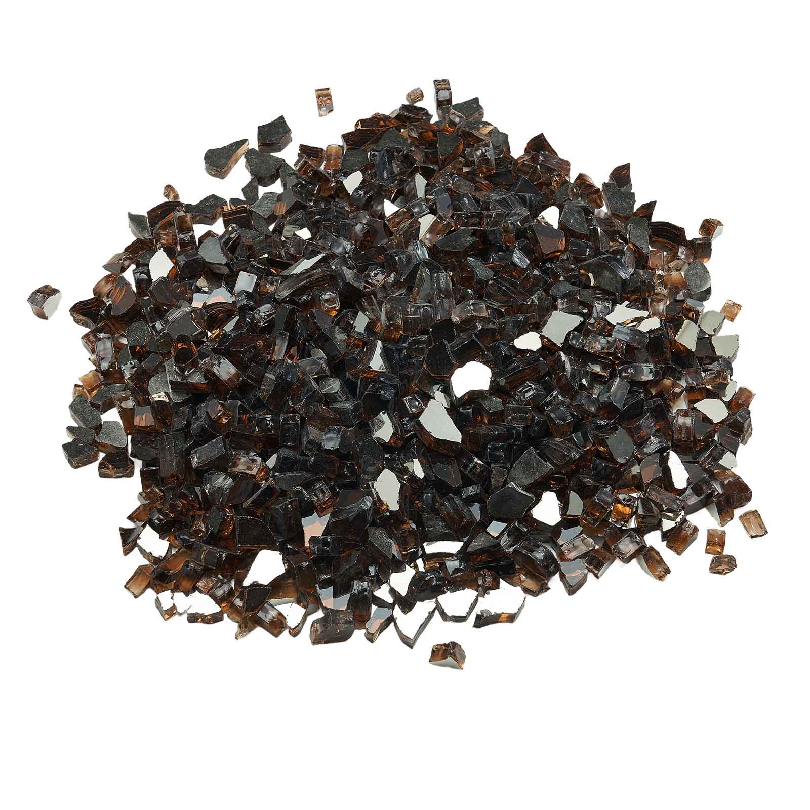 Uimoso 20 lbs Copper 1/2-Inch Fire Pit Glass Rocks for Fireplace and Table