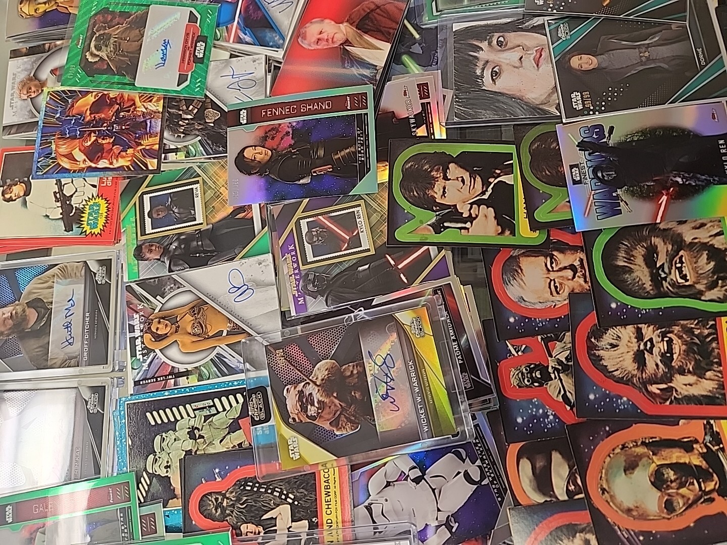 Star Wars Card Collection Lot Autos , Refractors, Numbered & More Vintage To New