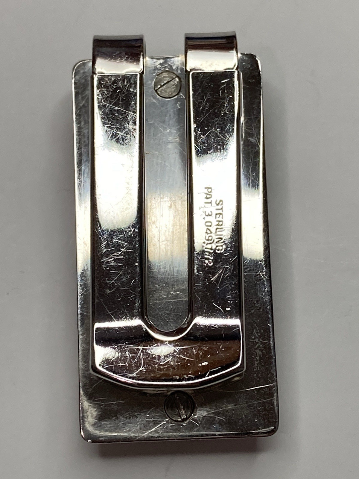 DIABLO~Sterling Silver Money Clip 2"x1”(40 grams) “GAMBOLEER”~USA Hand Engraved