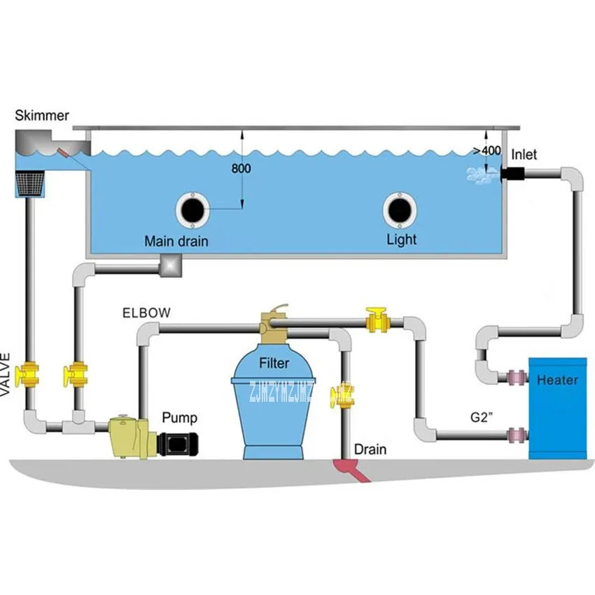 11KW Electric Swimming Pool Water Heater Thermostat Hot Tub 110V US STOCK