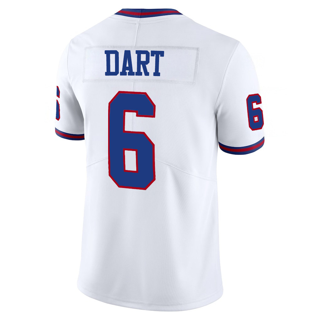 Men's Giants #6 Jaxson Dart White Alternate Game Stitched Player Jersey All Size