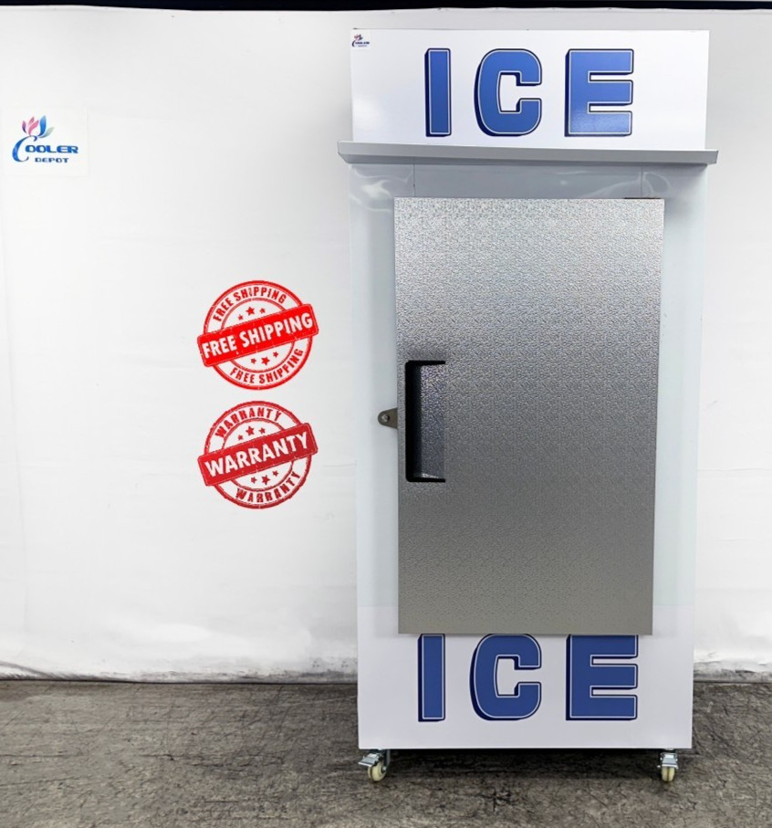 NEW 36" Ice Merchandiser Freezer Insulated 650L 100 Bags Capacity 115V