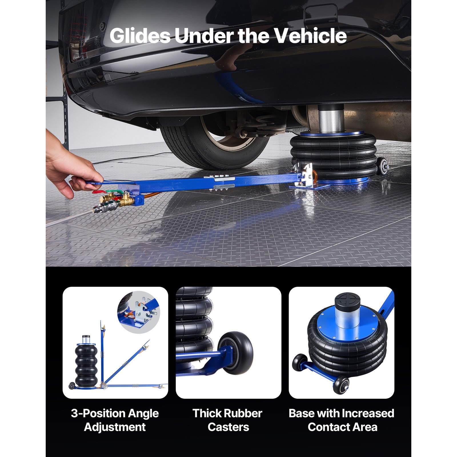 Uimoso 4-layer Airbag Air Jack 6Ton/13227 lbs Pneumatic Jack w/Heightened Column