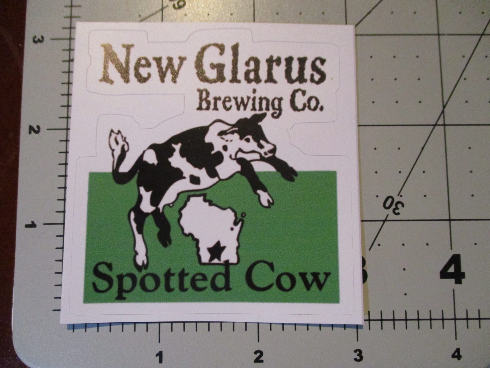 NEW GLARUS BREWING wisconsin spotted cow logo STICKER decal craft beer brewery