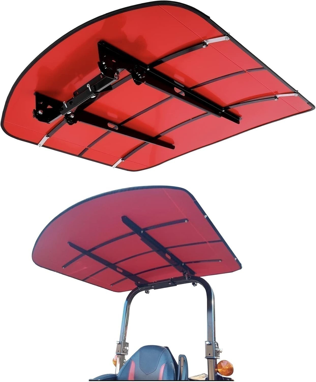 Sun Shield Tuff Top Tractor Canopy For ROPS 48" X 52"-Red For 2" x 2" or 2" x3"