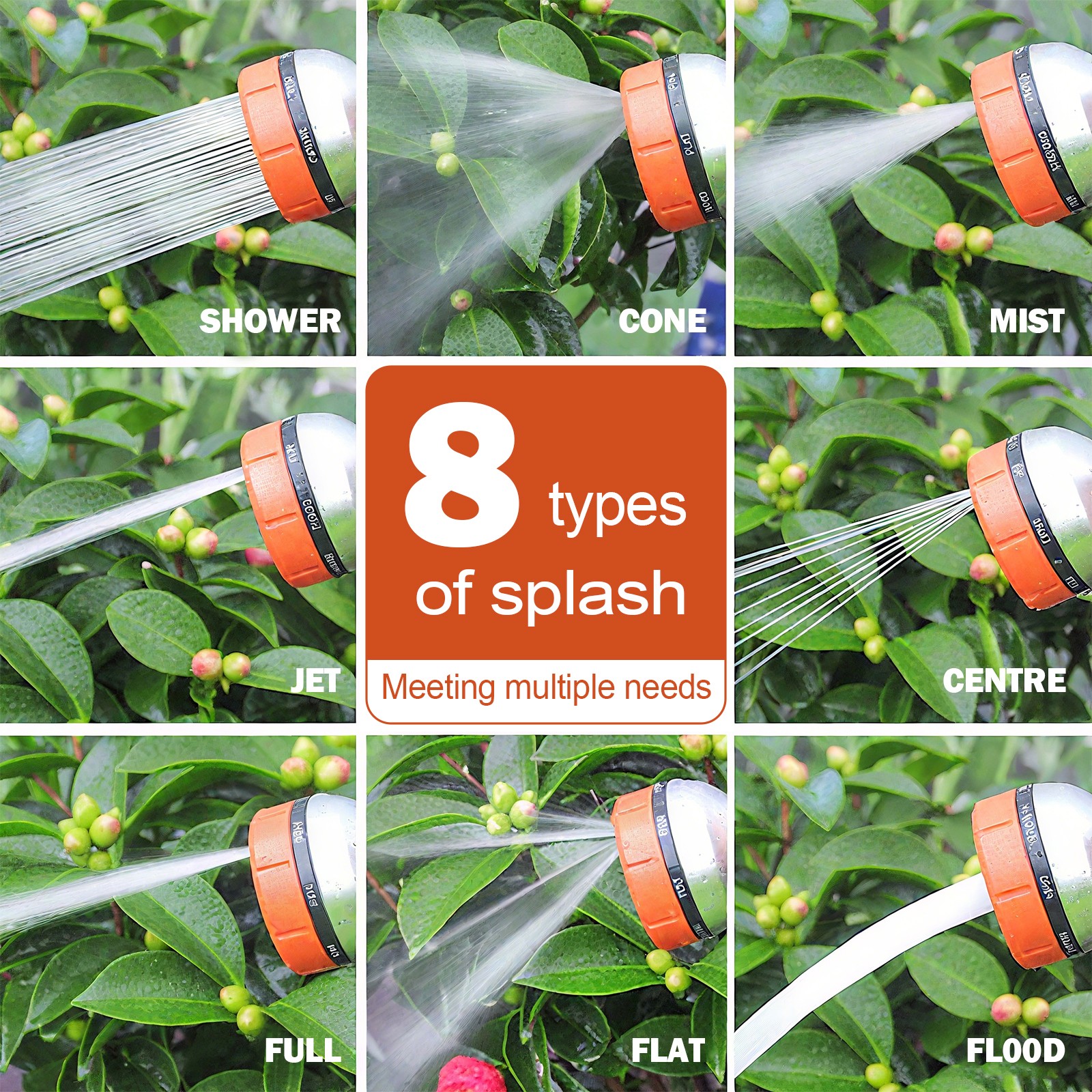 Car Cleaning Wash Pressure Washer Snow Foam Lance 8 Mode Sprayer Gun Soap Bottle