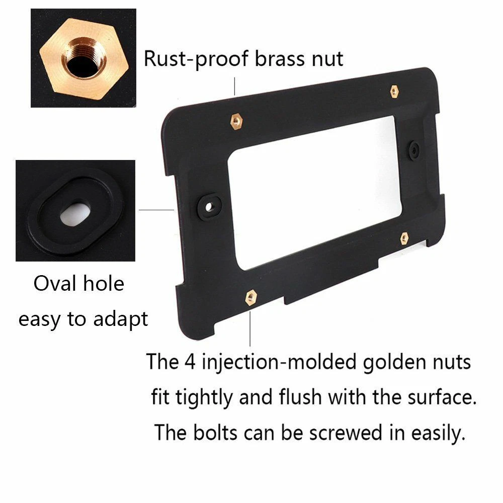 Rear License Plate Mount Frame Holder Bumper Bracket for BMW + 6 SCREWS
