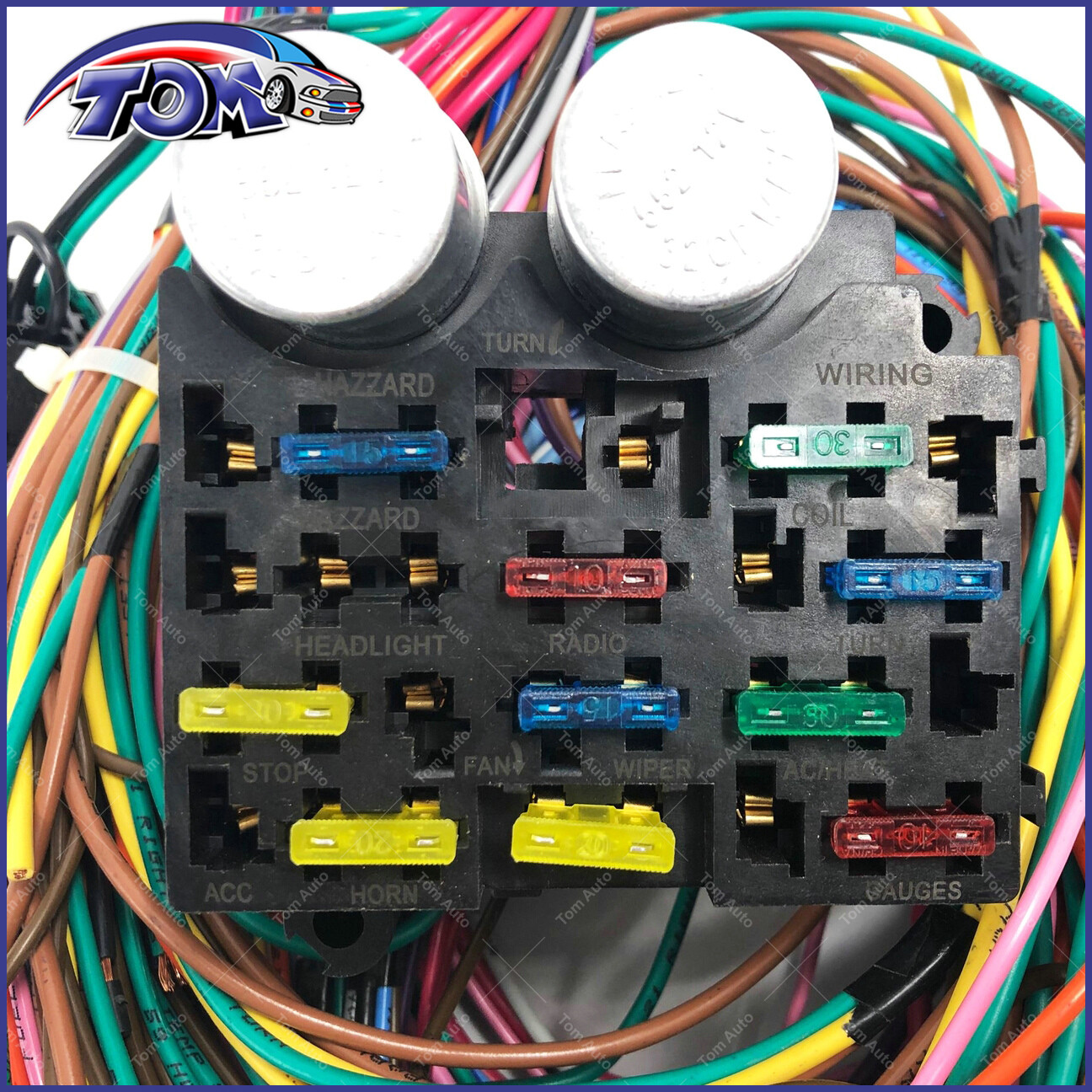 Universal Wire 12 Circuit Wiring Harness For Chevy Mopar Ford Street Hot Rod