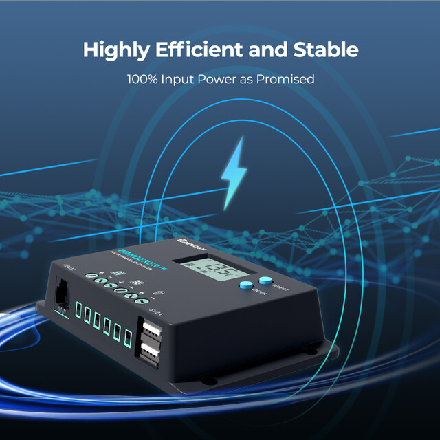 Renogy Wanderer10A Amp12V/24V PWM Negative Ground Solar Charge Controller w/LCD