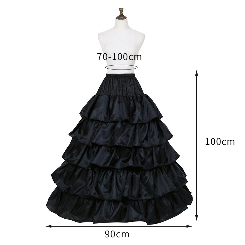 Women White Bridal Petticoat Hoop Skirt Crinoline Slip Wedding Gown Underskirt