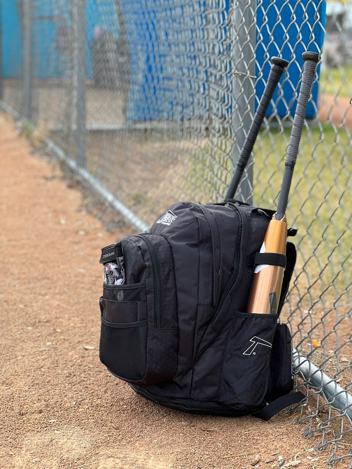 Tanel 360 Bat Pack Baseball/Softball Backpack Bag - Black