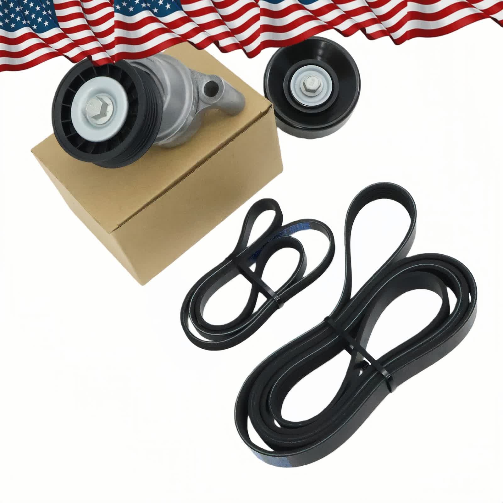 4x Serpentine Belt Drive Component Kit Fit 09-16 Chevy Silverado GMC Yukon XL V8