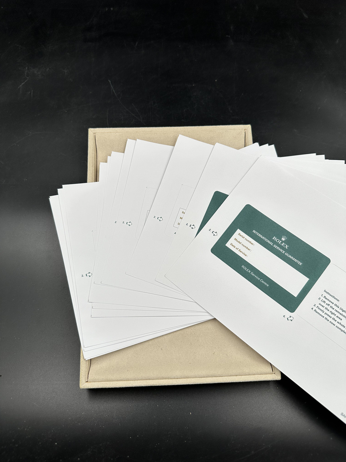 Official Blank Rolex Service Card from Rolex Service Center. NEW