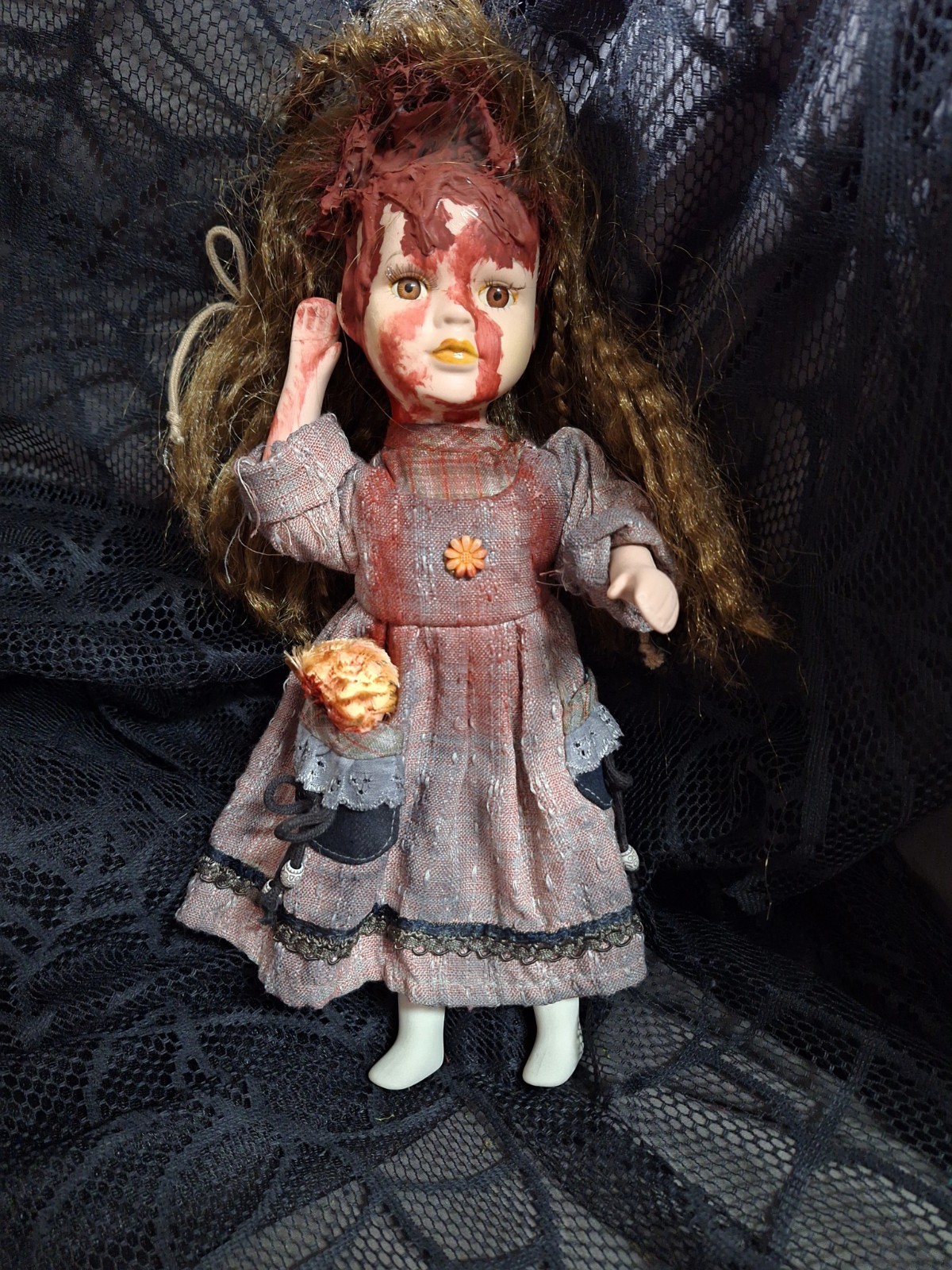 OOAK Creepy Dolls, Lot Of 6, Handmade, 23 In To 6 In, Halloween Props