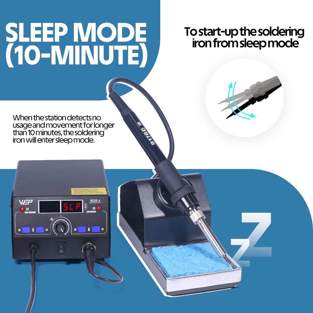 WEP 902D-II 2in1 Soldering Station Hot Air Gun Heat Rework SMD Welding Tool