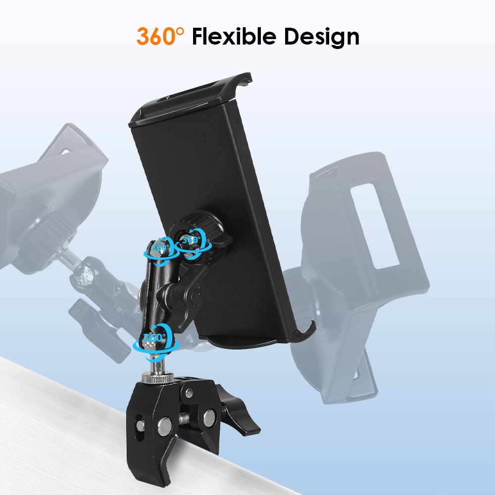 Microphone Stand Tablet Holder Bike Treadmill Mount for 4.7-12.9" iPad iPhone