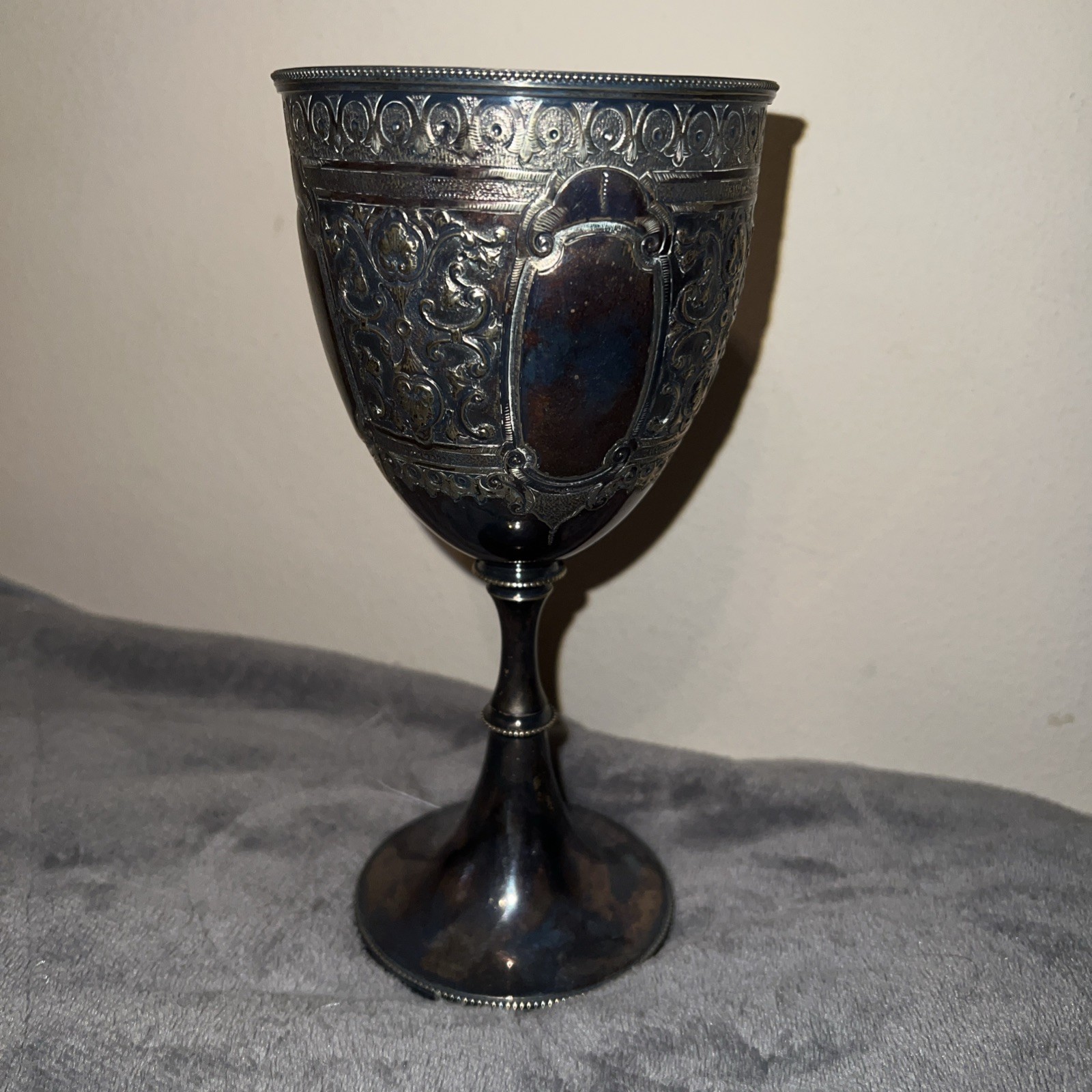 Antique Silver Plated(?) Church Goblet/Chalice Engraved xxster & Son 2693