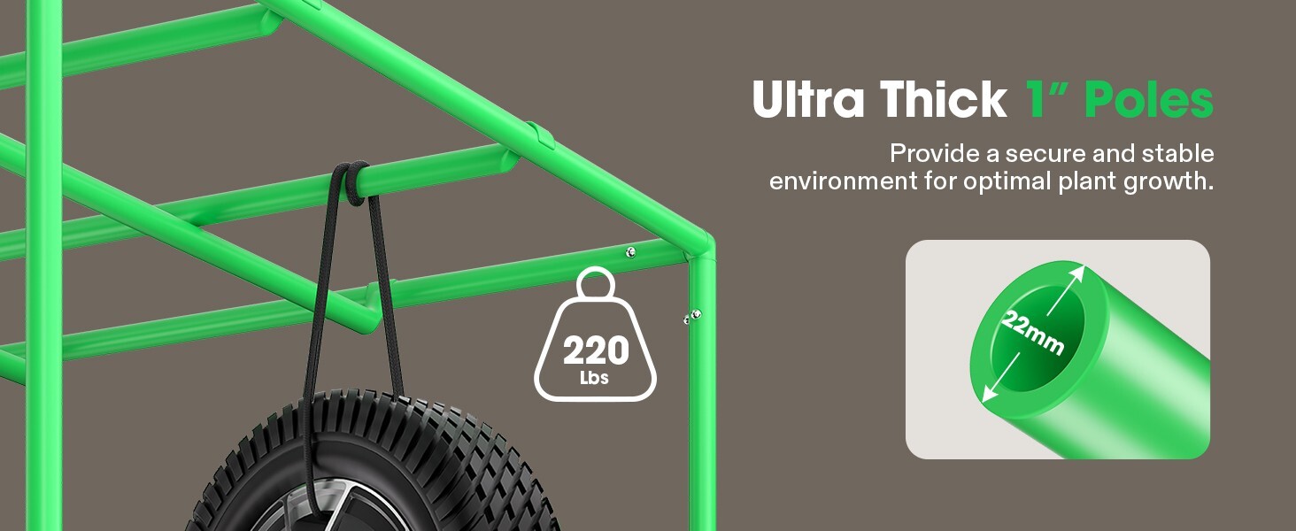 VIVOSUN P448 4x4 Grow Tent 48"x48"x80" ,High Reflective Mylar, 2000D Oxford canv