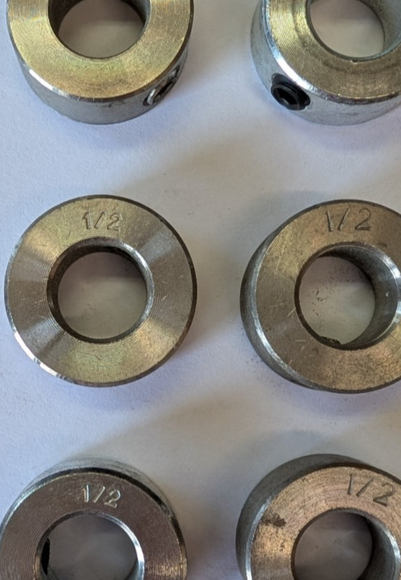 A Lot of 40- 1/2-inch Shaft Collars, Set Screw, New in Open Box