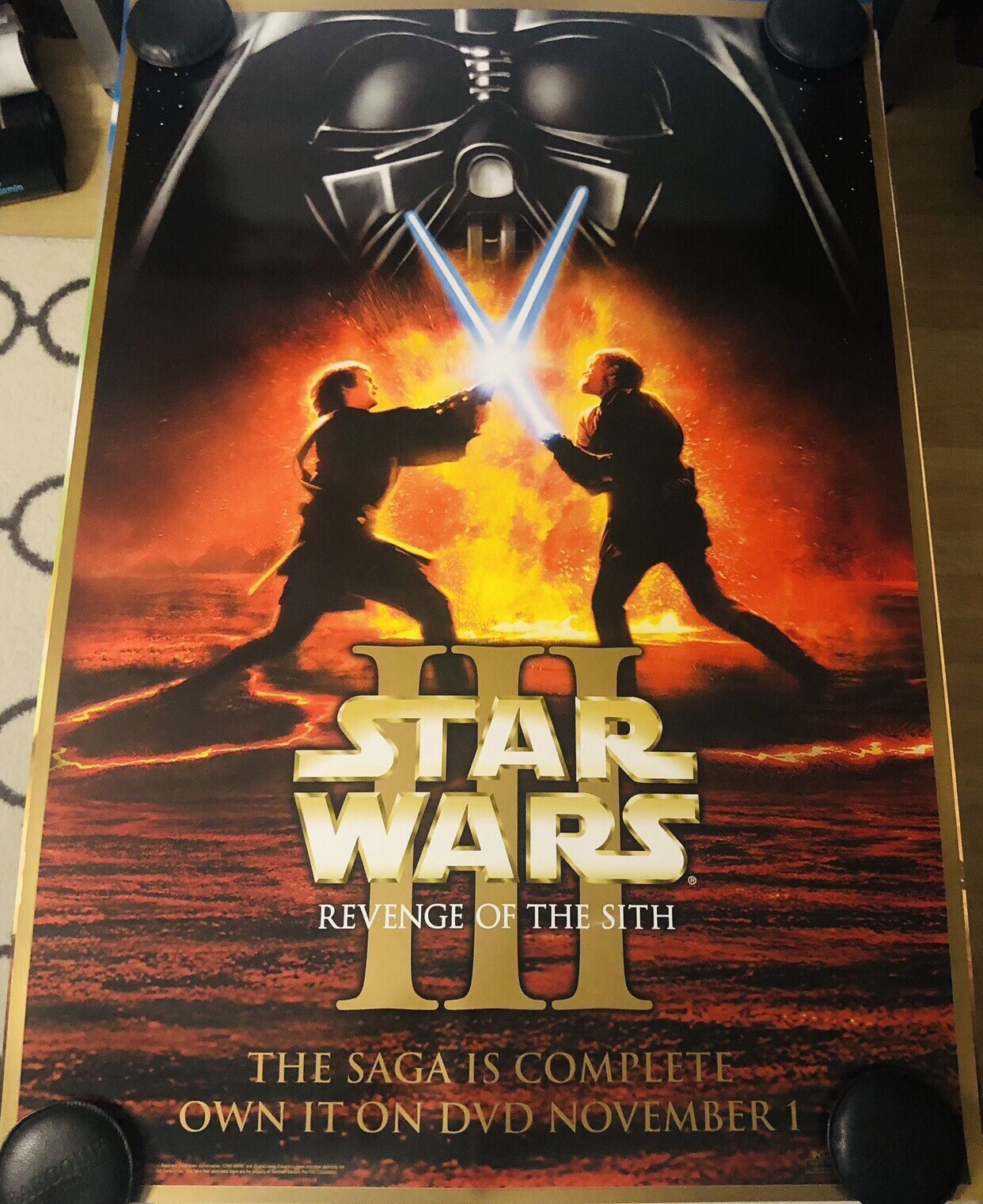STAR WARS EP III REVENGE OF THE SITH  27x40  SS Original Video Movie Poster
