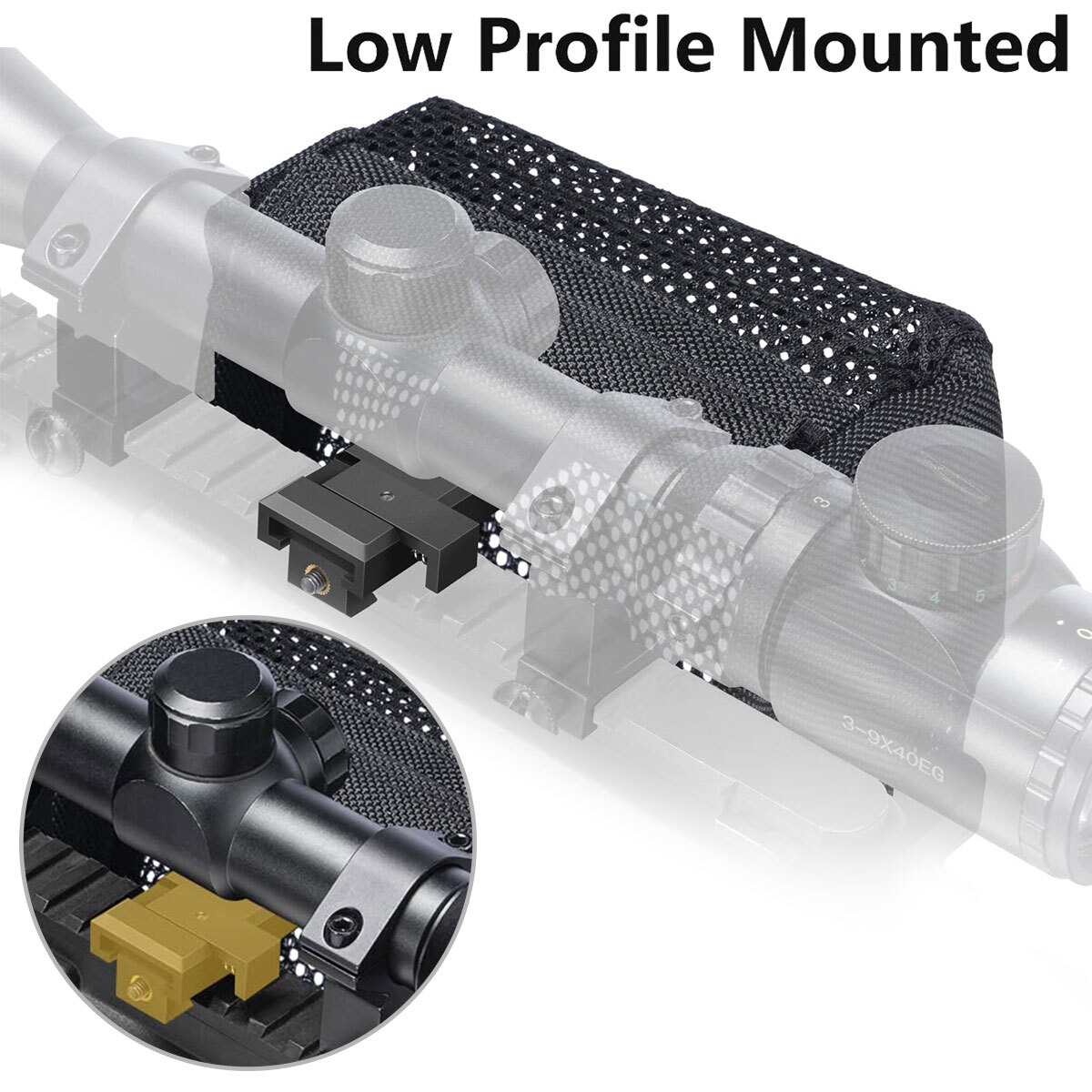 Brass Shell Catcher Net with Picatinny Rail Mount Heat Resistant Mesh Universal
