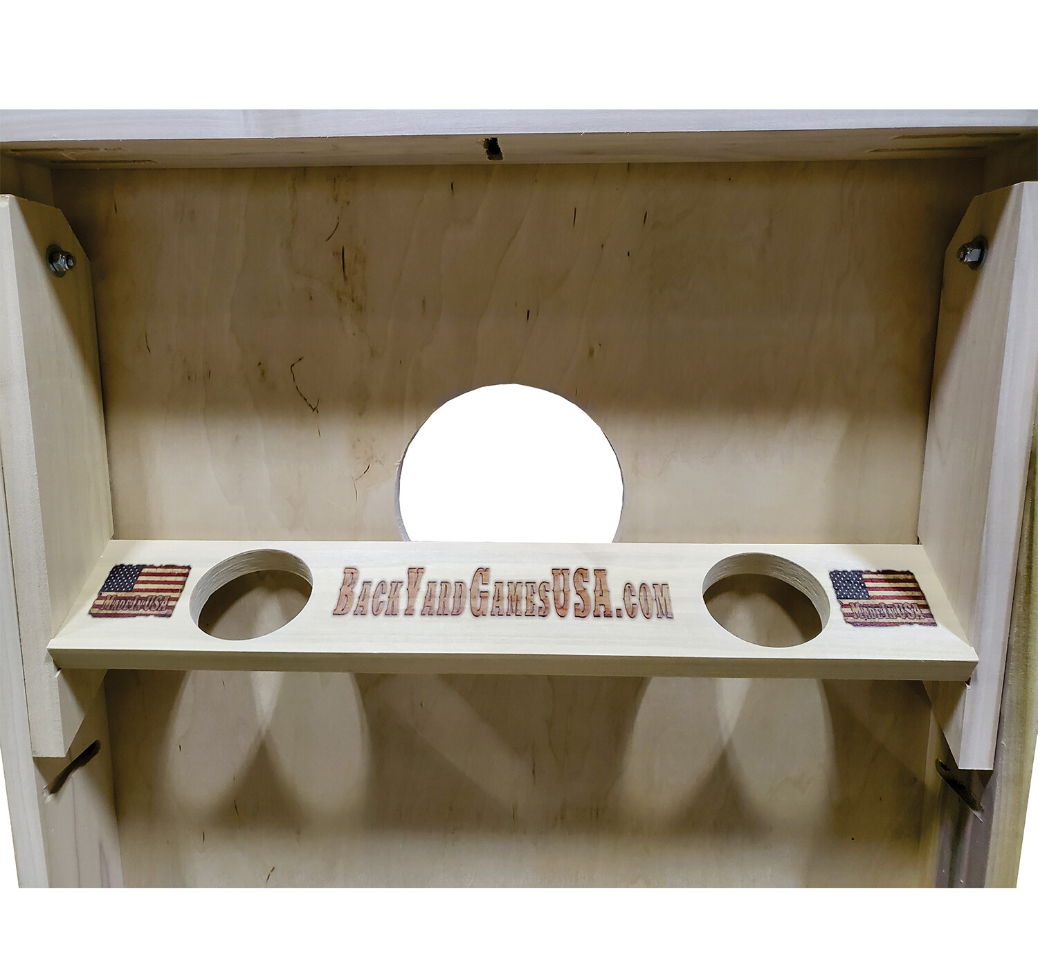 Premium Poplar USA Flag Cornhole Boards w Cupholders & Handles Reg 2 x 4 w Bags