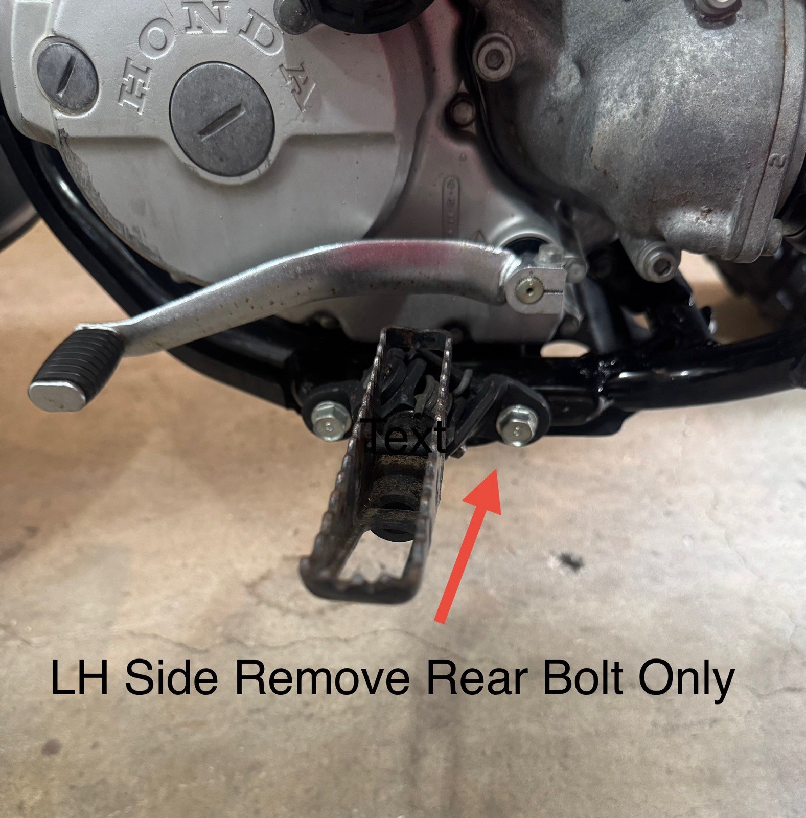 HONDA BIG RED 250 250ES HEEL GUARD FOOT REST 85-88 HONDA BIG RED